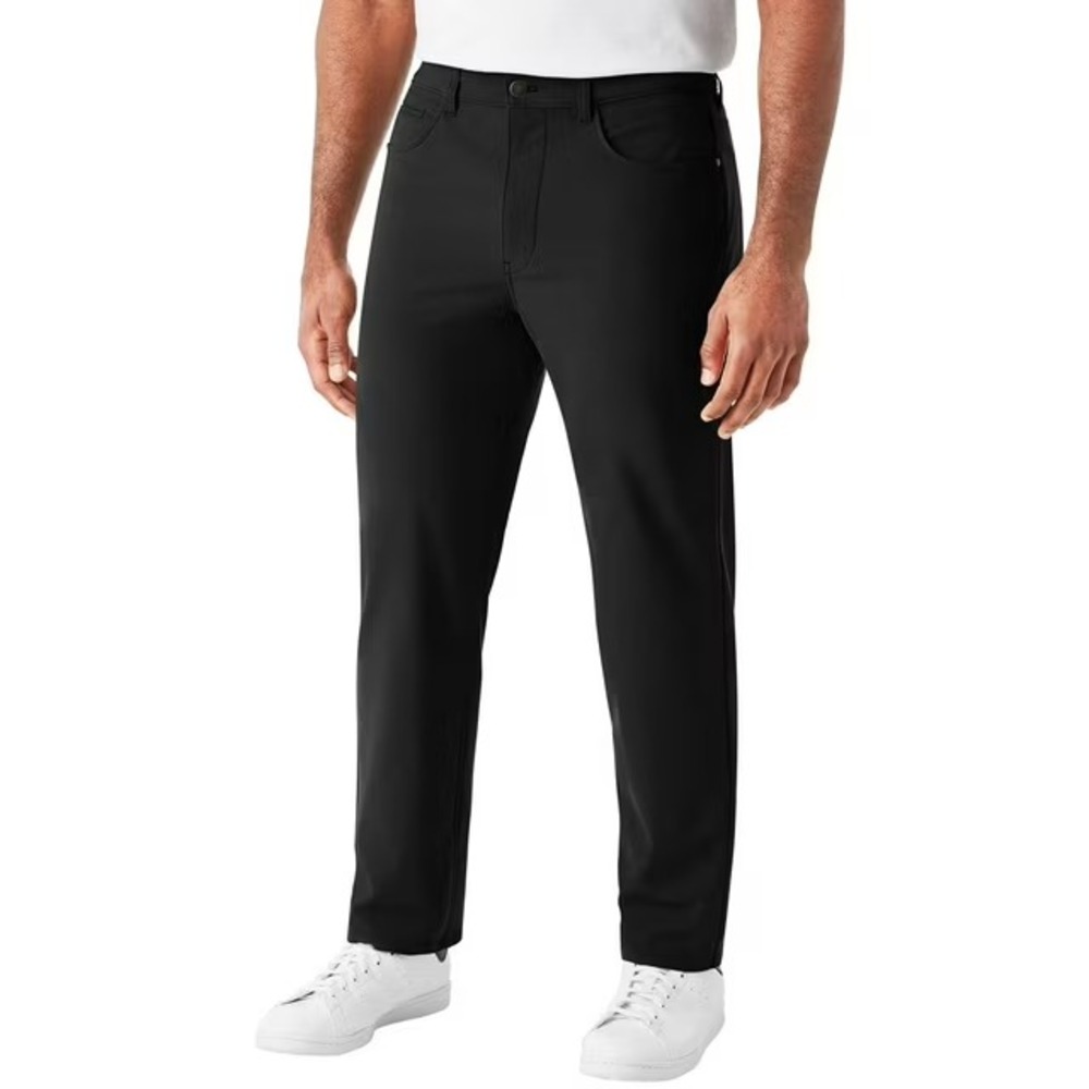 Member's Mark Mens Benton Performance Pant 32x30 Black Slim Fit NWT